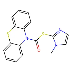 S-(1-methylimidazol-2-yl) phenothiazine-10-carbothioate structure