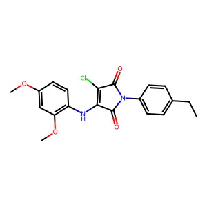 3-chloro-4-((2,4-dimethoxyphenyl)amino)-1-(4-ethylphenyl)-1H-pyrrole-2,5-dione structure