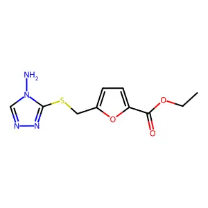 Ethyl 5-[(4-amino-1,2,4-triazol-3-yl)sulfanylmethyl]furan-2-carboxylate structure
