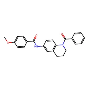 N-(1-benzoyl-1,2,3,4-tetrahydroquinolin-6-yl)-4-methoxybenzamide structure
