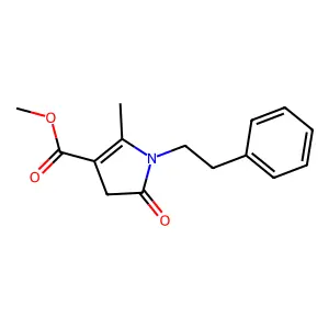 methyl 2-methyl-5-oxo-1-(2-phenylethyl)-4,5-dihydro-1H-pyrrole-3-carboxylate structure