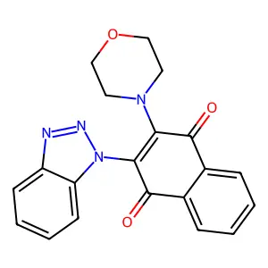 2-(Benzotriazol-1-yl)-3-morpholin-4-ylnaphthalene-1,4-dione structure