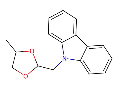 9-[(4-Methyl-1,3-dioxolan-2-yl)methyl]carbazole structure