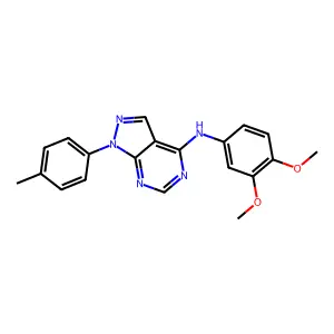 N-(3,4-dimethoxyphenyl)-1-(4-methylphenyl)-1H-pyrazolo[3,4-d]pyrimidin-4-amine structure
