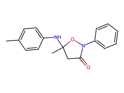 5-Methyl-5-[(4-methylphenyl)amino]-2-phenylisoxazolidin-3-one structure