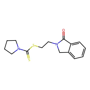 2-(1-Oxoisoindolin-2-yl)ethyl pyrrolidine-1-carbodithioate structure