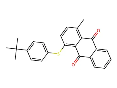1-(4-Tert-butylphenyl)sulfanyl-4-methylanthracene-9,10-dione structure