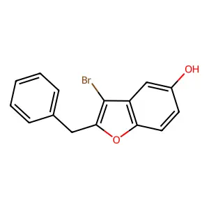 2-Benzyl-3-bromo-1-benzofuran-5-ol structure
