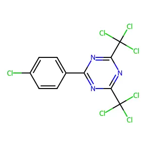 2-(4-Chlorophenyl)-4,6-bis(trichloromethyl)-1,3,5-triazine structure