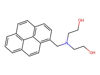 2-[2-Hydroxyethyl(pyren-1-ylmethyl)amino]ethanol structure