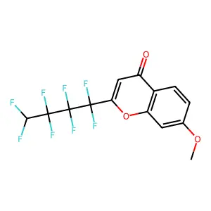 7-methoxy-2-(1,1,2,2,3,3,4,4-octafluorobutyl)-4H-chromen-4-one structure