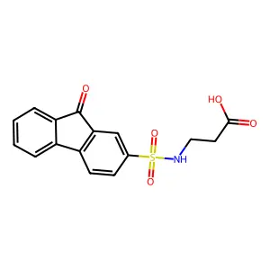 3-{[(9-Oxofluoren-2-yl)sulfonyl]amino}propanoic acid structure