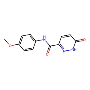 N-(4-methoxyphenyl)-6-oxo-1,6-dihydropyridazine-3-carboxamide structure