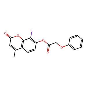 (8-Iodo-4-methyl-2-oxochromen-7-yl) 2-phenoxyacetate structure