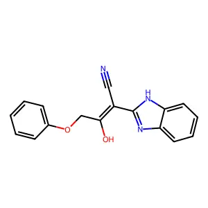 2-(1H-benzimidazol-2-yl)-3-hydroxy-4-phenoxybut-2-enenitrile structure