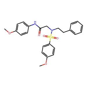 2-(4-methoxy-N-phenethylphenylsulfonamido)-N-(4-methoxyphenyl)acetamide structure