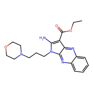 ethyl 2-amino-1-[3-(morpholin-4-yl)propyl]-1H-pyrrolo[2,3-b]quinoxaline-3-carboxylate structure
