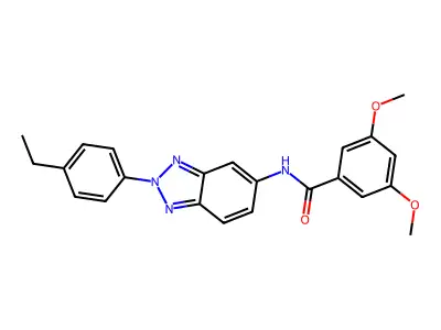 N-[2-(4-ethylphenyl)benzotriazol-5-yl]-3,5-dimethoxybenzamide structure