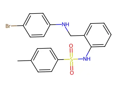 N-[2-[(4-bromoanilino)methyl]phenyl]-4-methylbenzenesulfonamide structure