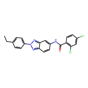 2,4-dichloro-N-[2-(4-ethylphenyl)-2H-benzotriazol-5-yl]benzamide structure