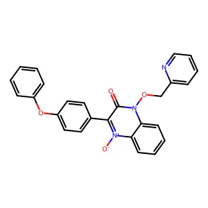 3-(4-phenoxyphenyl)-1-(2-pyridinylmethoxy)-2(1H)-quinoxalinone 4-oxide structure