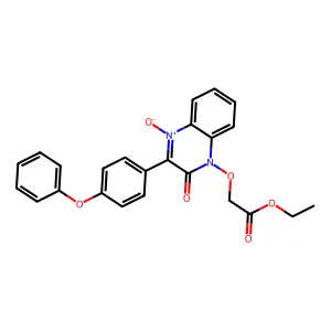 Ethyl 2-[4-oxido-2-oxo-3-(4-phenoxyphenyl)quinoxalin-4-ium-1-yl]oxyacetate structure