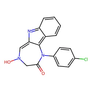 1-(4-chlorophenyl)-3,6-dihydro[1,4]diazepino[6,5-b]indol-2(1H)-one 4-oxide structure