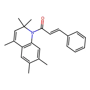 (2E)-1-(2,2,4,6,7-pentamethylquinolin-1(2H)-yl)-3-phenylprop-2-en-1-one structure