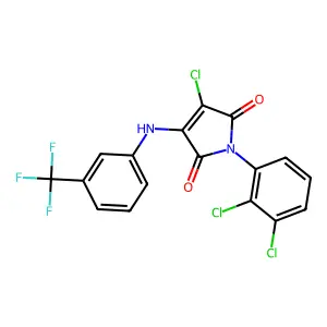 3-Chloro-1-(2,3-dichlorophenyl)-4-[3-(trifluoromethyl)anilino]pyrrole-2,5-dione structure