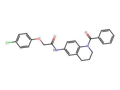 N-(1-benzoyl-1,2,3,4-tetrahydroquinolin-6-yl)-2-(4-chlorophenoxy)acetamide structure