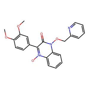 3-(3,4-dimethoxyphenyl)-1-(2-pyridinylmethoxy)-2(1H)-quinoxalinone 4-oxide structure