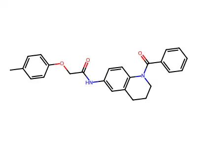 N-(1-benzoyl-1,2,3,4-tetrahydroquinolin-6-yl)-2-(4-methylphenoxy)acetamide structure