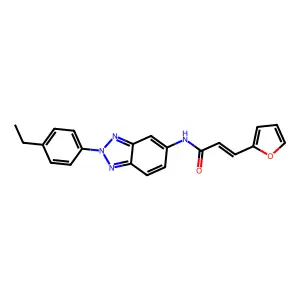 (E)-N-[2-(4-ethylphenyl)benzotriazol-5-yl]-3-(furan-2-yl)prop-2-enamide structure