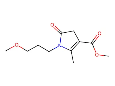 methyl 1-(3-methoxypropyl)-2-methyl-5-oxo-4,5-dihydro-1H-pyrrole-3-carboxylate structure