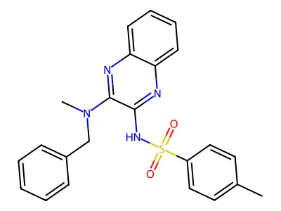 N-[3-[benzyl(methyl)amino]quinoxalin-2-yl]-4-methylbenzenesulfonamide structure