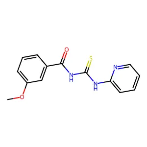 3-methoxy-N-(pyridin-2-ylcarbamothioyl)benzamide structure
