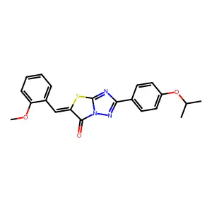 (Z)-2-(4-isopropoxyphenyl)-5-(2-methoxybenzylidene)thiazolo[3,2-b][1,2,4]triazol-6(5H)-one structure