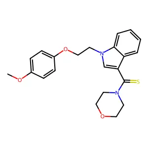 [1-[2-(4-Methoxyphenoxy)ethyl]indol-3-yl]-morpholin-4-ylmethanethione structure