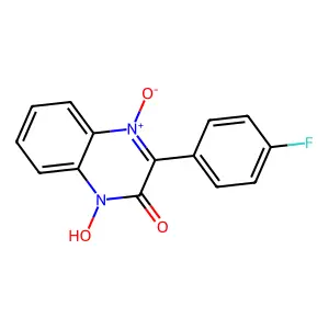 3-(4-Fluorophenyl)-1-hydroxy-4-oxidoquinoxalin-4-ium-2-one structure