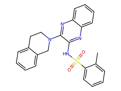 N-[3-(3,4-Dihydro-1H-isoquinolin-2-yl)-quinoxalin-2-yl]-2-methyl-benzenesulfonamide structure