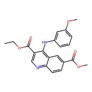 3-Ethyl 6-methyl 4-[(3-methoxyphenyl)amino]quinoline-3,6-dicarboxylate structure