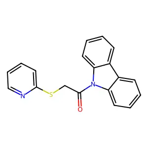 1-Carbazol-9-yl-2-pyridin-2-ylsulfanylethanone structure