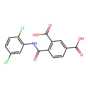 4-[(2,5-Dichloroanilino)carbonyl]isophthalic acid structure