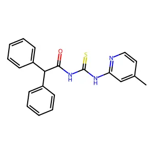 N-[(4-methylpyridin-2-yl)carbamothioyl]-2,2-diphenylacetamide structure