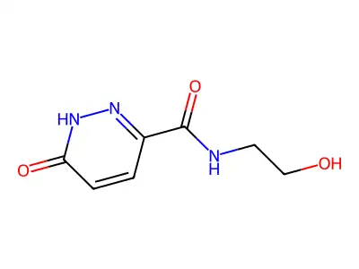 N-(2-hydroxyethyl)-6-oxo-1,6-dihydropyridazine-3-carboxamide structure