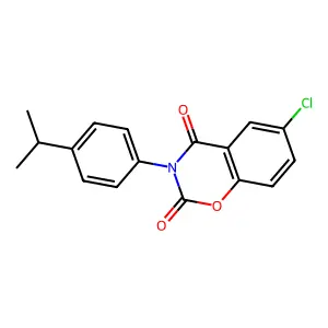 6-chloro-3-(4-isopropylphenyl)-2H-1,3-benzoxazine-2,4(3H)-dione structure