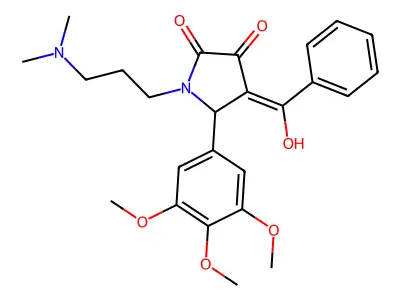 1-[3-(dimethylamino)propyl]-4-[hydroxy(phenyl)methylidene]-5-(3,4,5-trimethoxyphenyl)pyrrolidine-2,3-dione structure