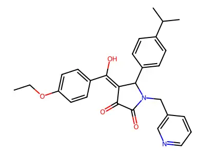 4-(4-ethoxybenzoyl)-3-hydroxy-5-[4-(propan-2-yl)phenyl]-1-[(pyridin-3-yl)methyl]-2,5-dihydro-1H-pyrrol-2-one structure