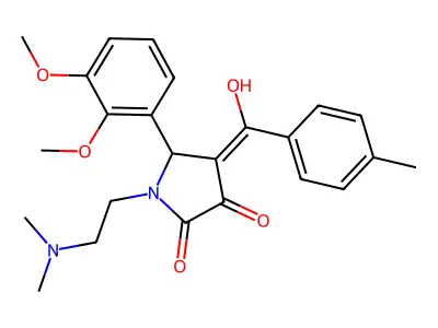 2H-Pyrrol-2-one, 5-(2,3-dimethoxyphenyl)-1-[2-(dimethylamino)ethyl]-1,5-dihydro-3-hydroxy-4-(4-methylbenzoyl)- structure