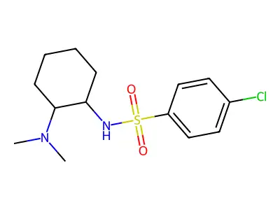 4-chloro-N-[2-(dimethylamino)cyclohexyl]benzenesulfonamide structure